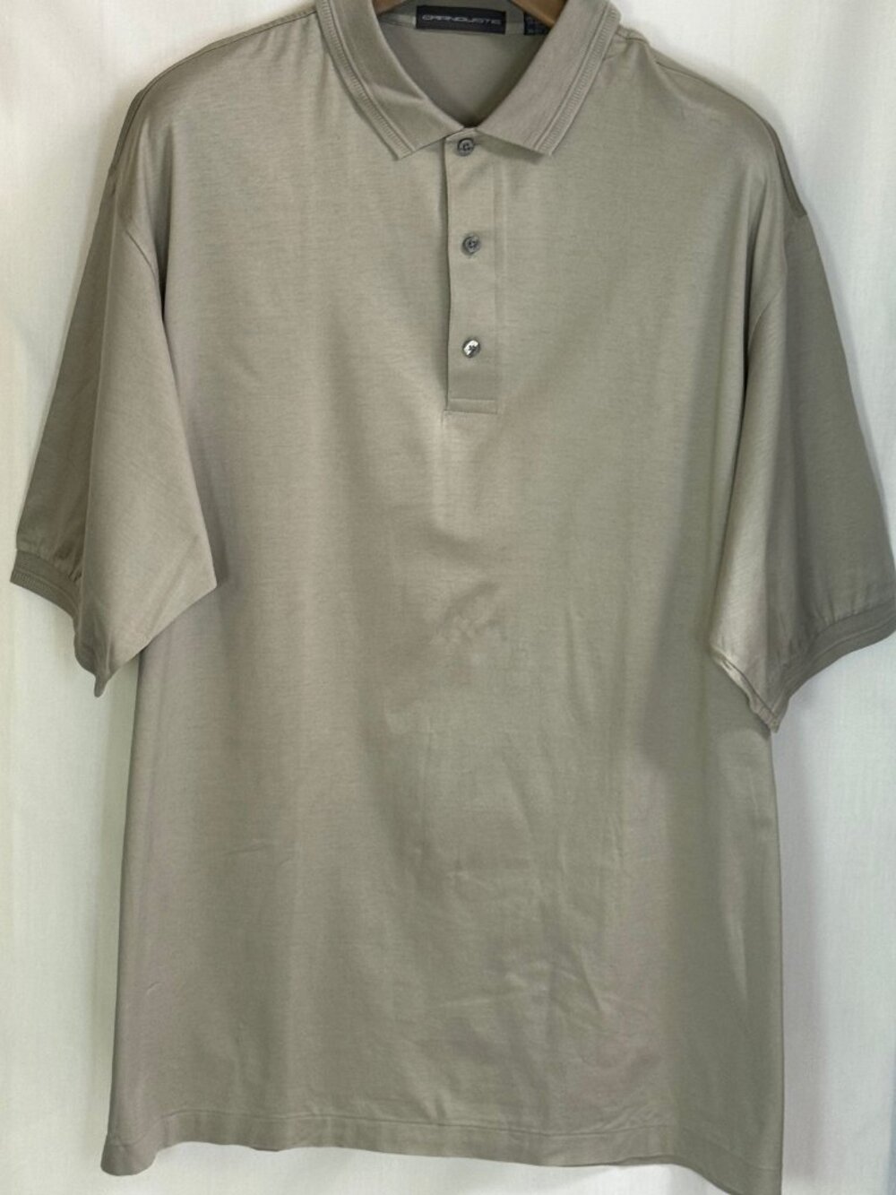 NWOT Carnoustie Men's Cotton Short Sleeves w/ Collar Polo Shirt- Light Sage -XXL